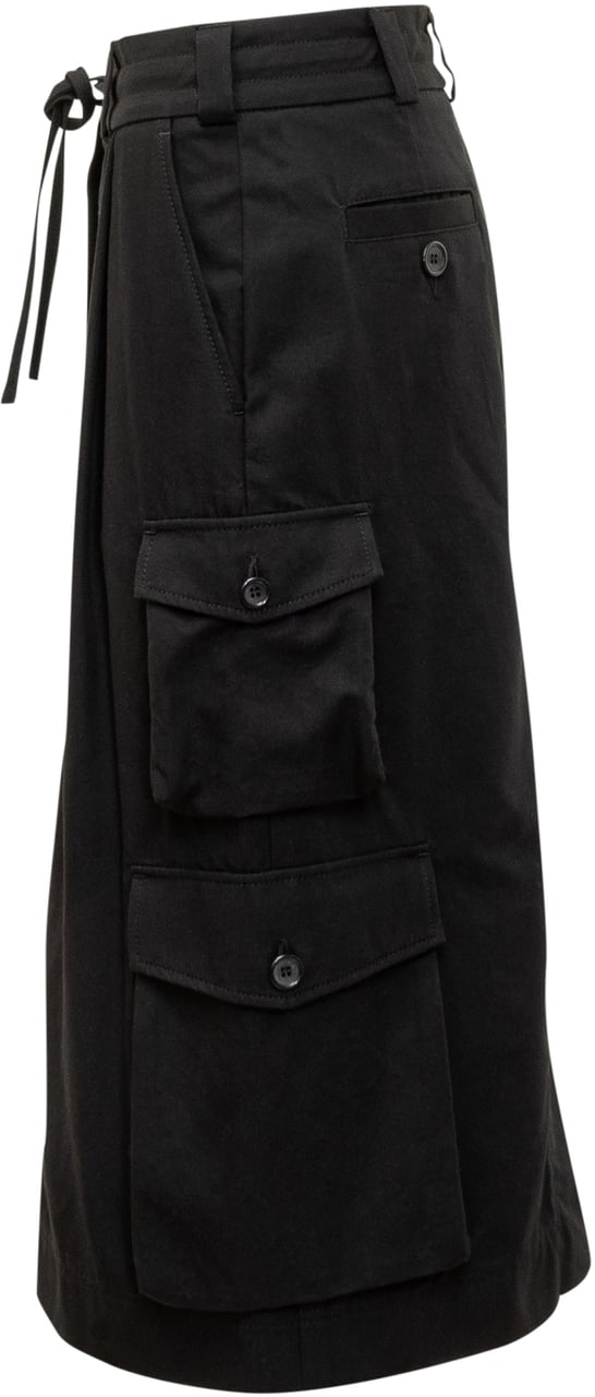 Dolce & Gabbana Gonna Cargo Dolce & Gabbana in Cotone Nero Zwart