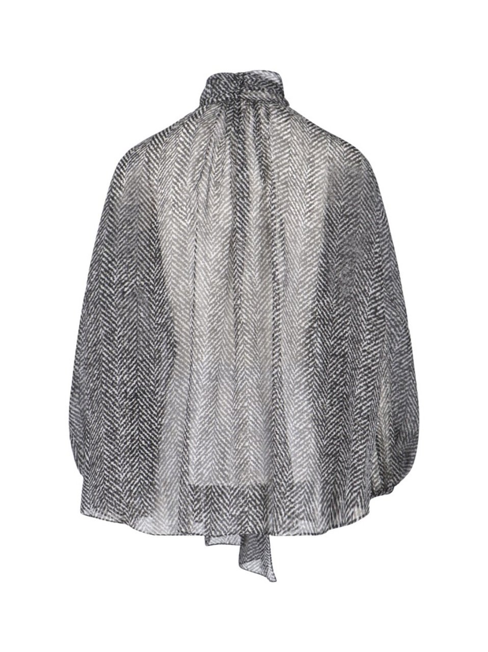 Dolce & Gabbana Silk Chiffon Shirt – Black Zwart