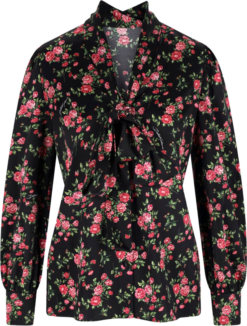 Dolce & Gabbana Silk Shirt – Multicolor Neutraal