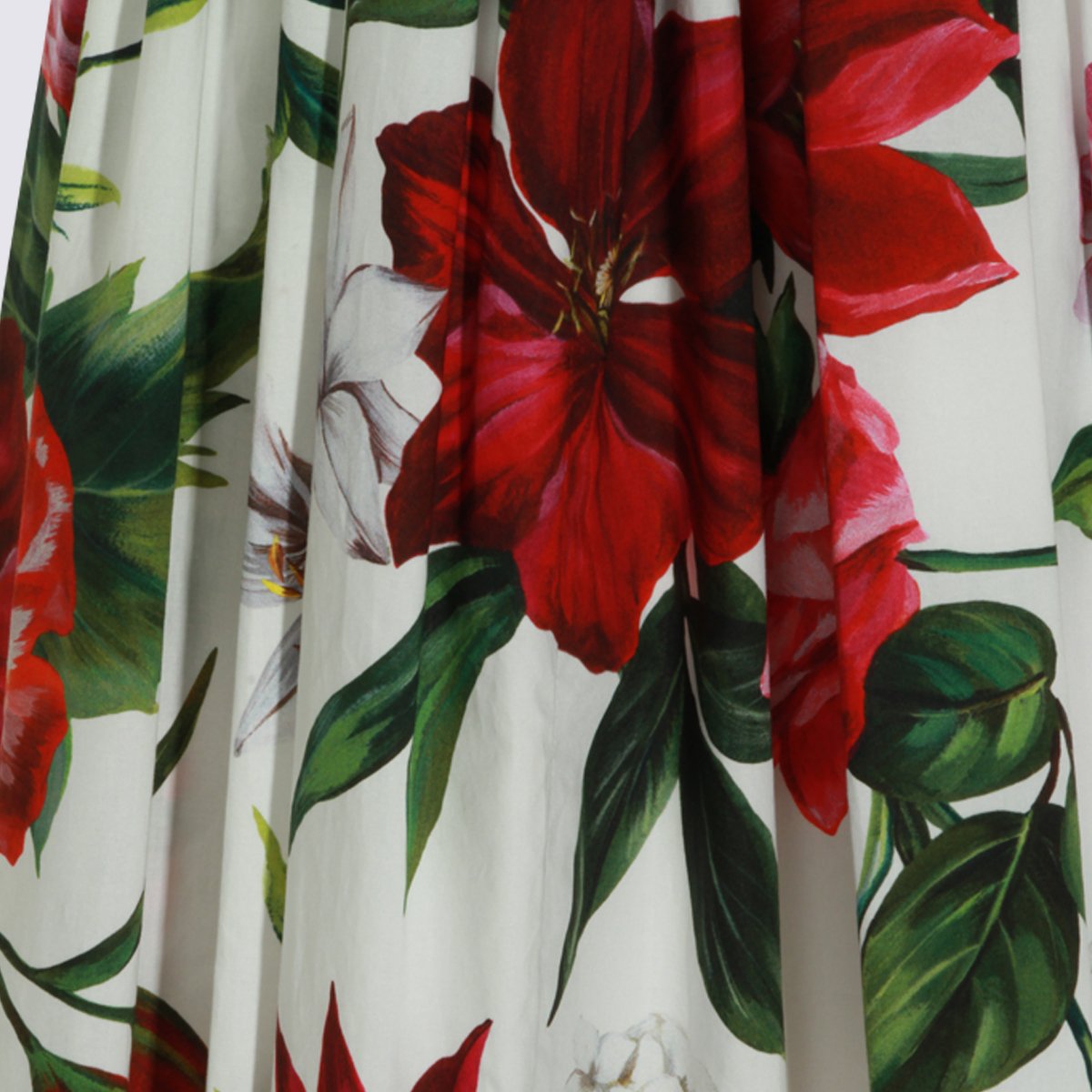 Dolce & Gabbana Floral Halter Neck Midi Dress With Smocked Waist Wit