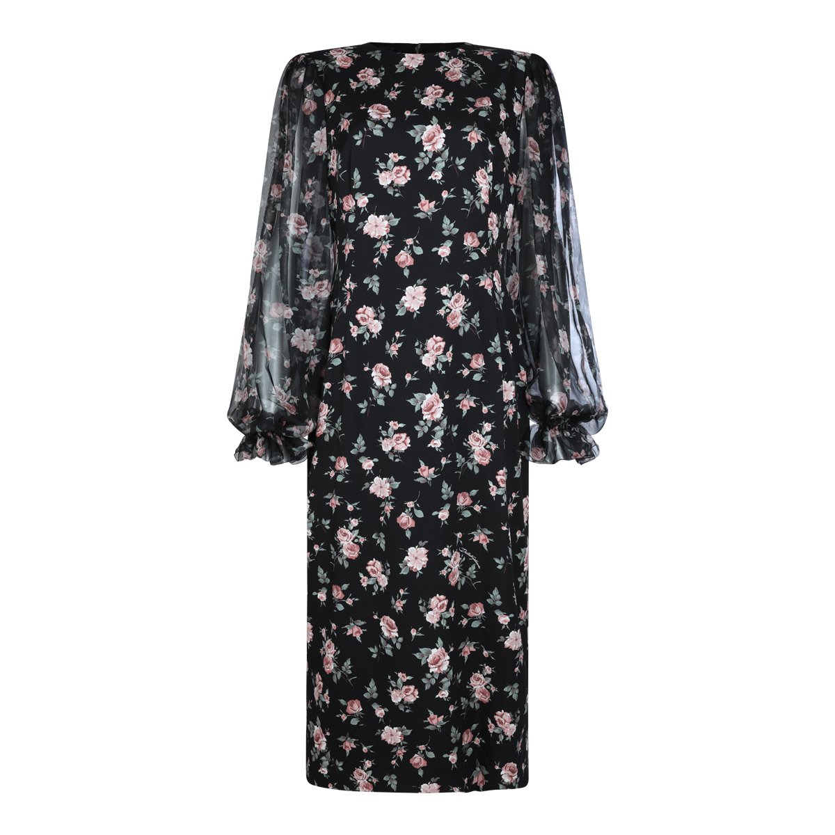 Dolce & Gabbana Black Silk Dress Zwart