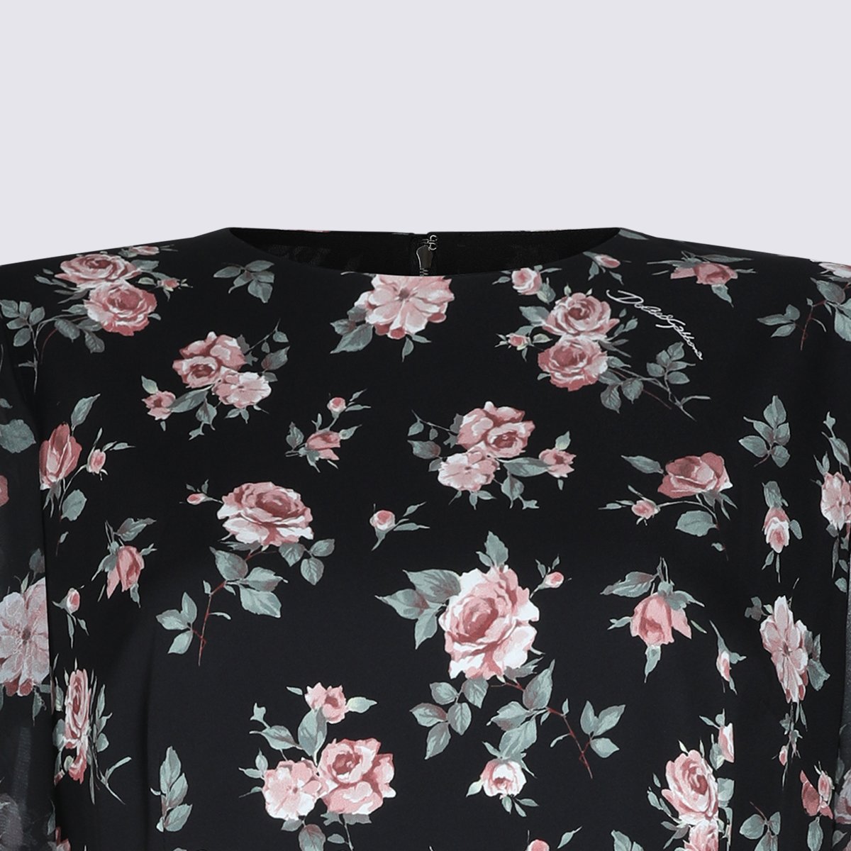 Dolce & Gabbana Black Silk Dress Zwart