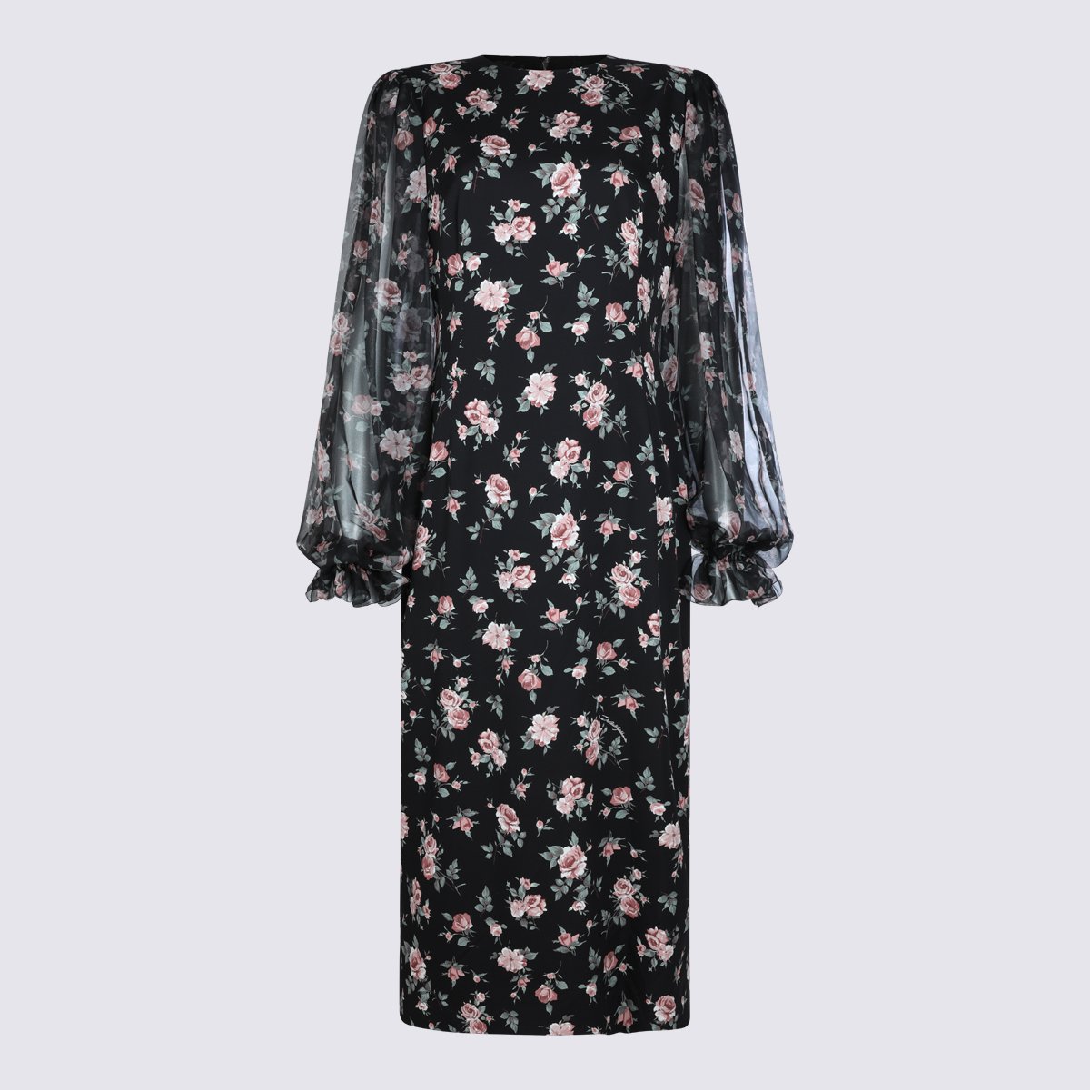Dolce & Gabbana Black Silk Dress Zwart