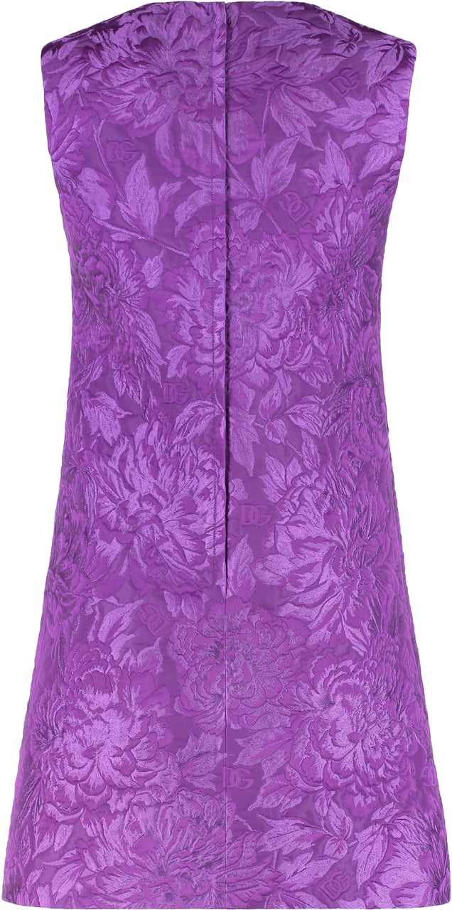 Dolce & Gabbana Jaquard mini dress Paars
