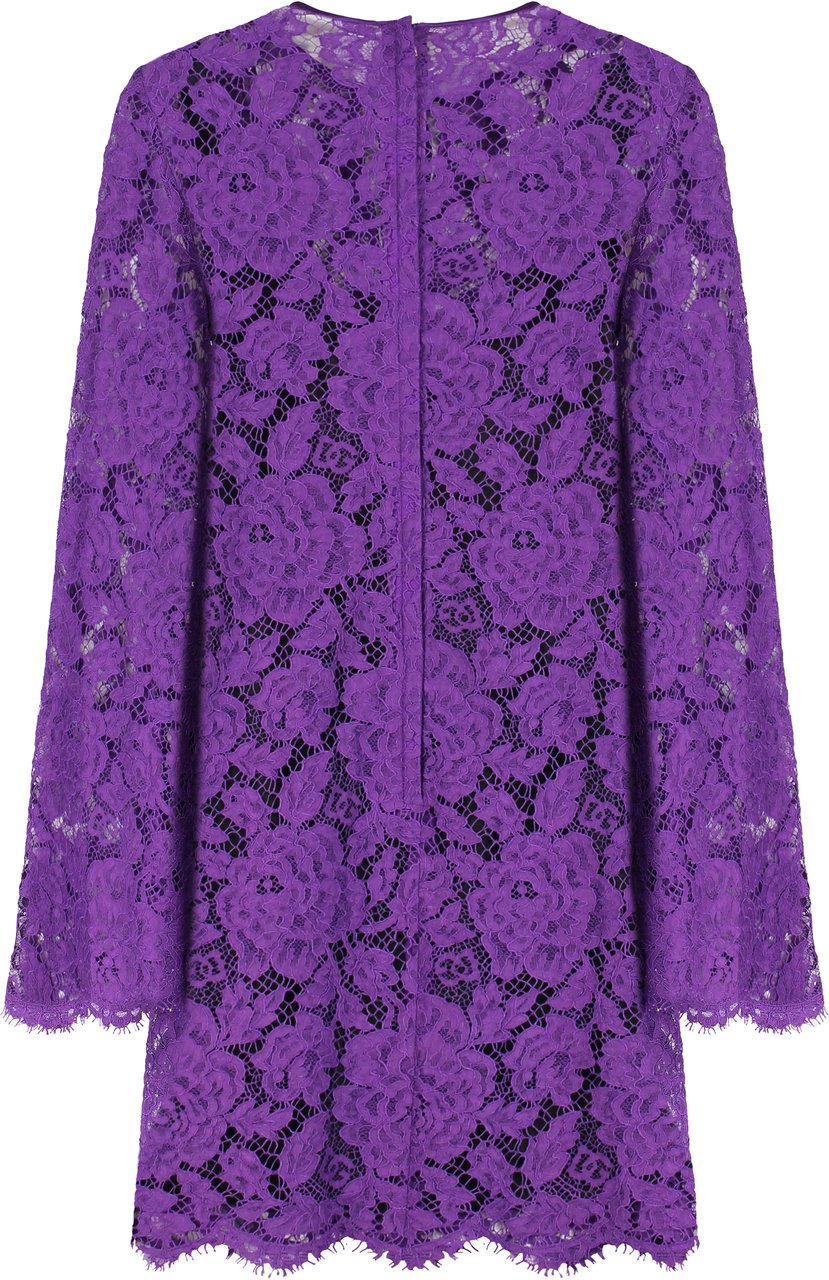 Dolce & Gabbana Lace mini dress Paars