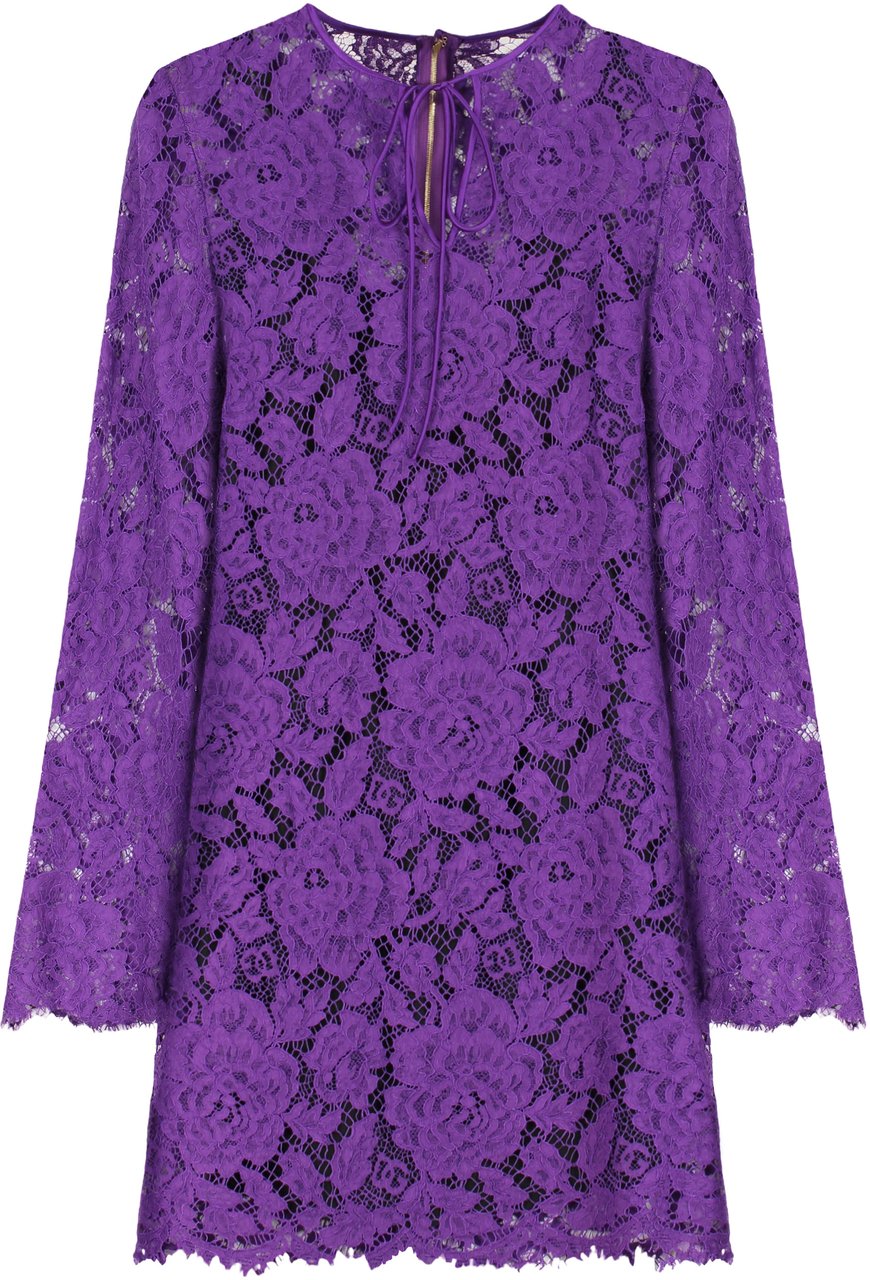 Dolce & Gabbana Lace mini dress Paars