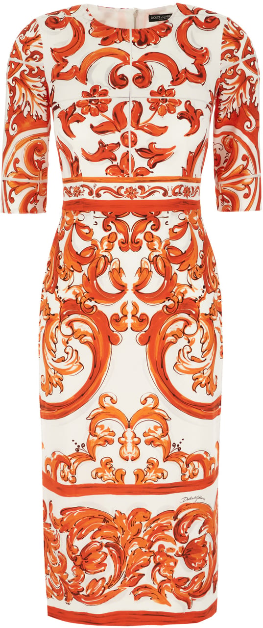 Dolce & Gabbana Dolce&gabbana Printed stretch silk dress Divers