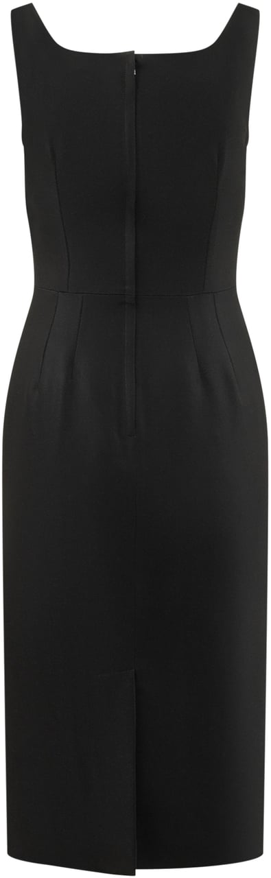 Dolce & Gabbana Abito Scivolato con Zip Zwart