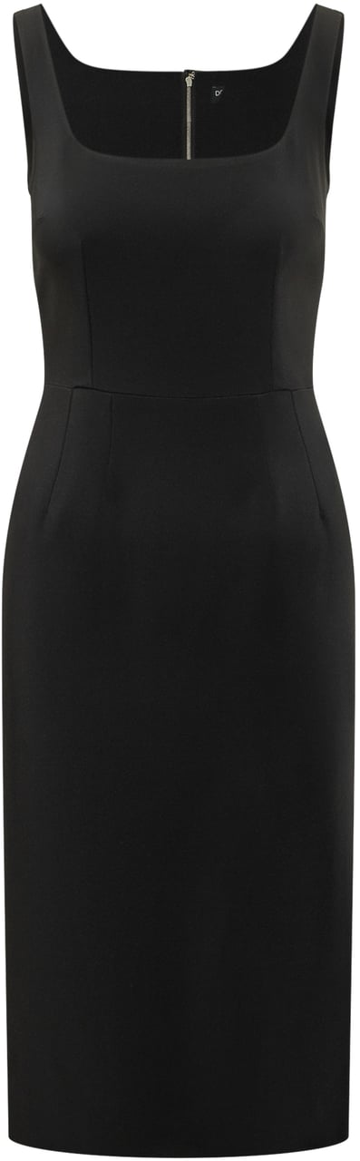 Dolce & Gabbana Abito Scivolato con Zip Zwart