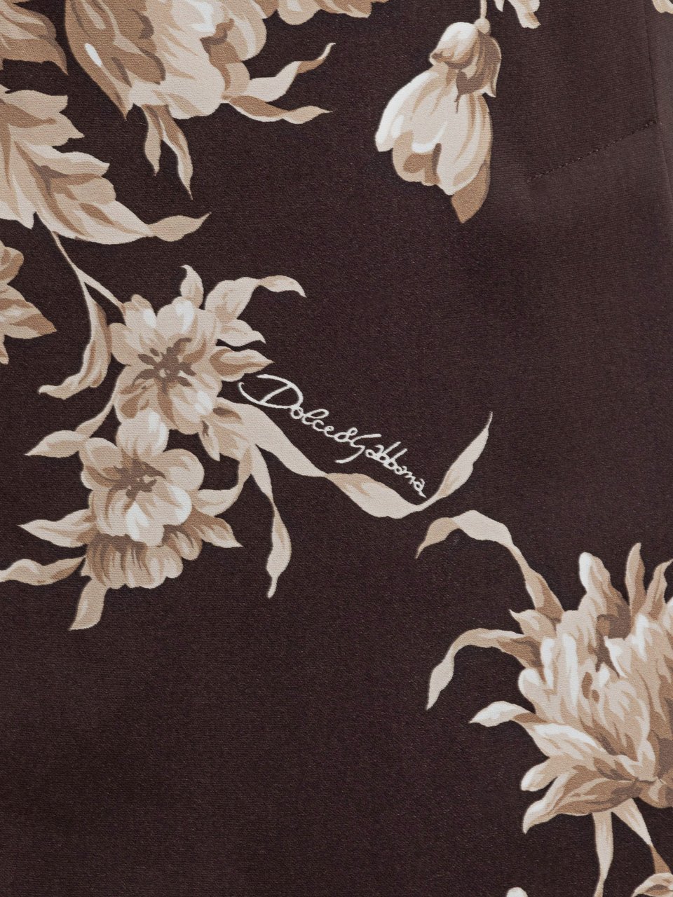 Dolce & Gabbana Abito Dolce & Gabbana a Fiori Senza Maniche Bruin