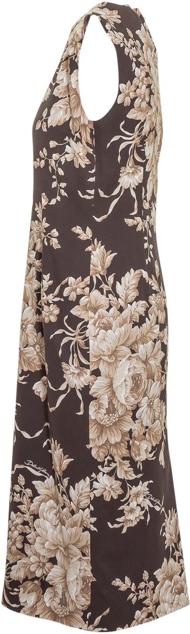 Dolce & Gabbana Abito Dolce & Gabbana a Fiori Senza Maniche Bruin