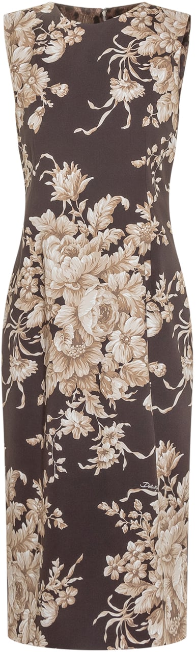 Dolce & Gabbana Abito Dolce & Gabbana a Fiori Senza Maniche Bruin