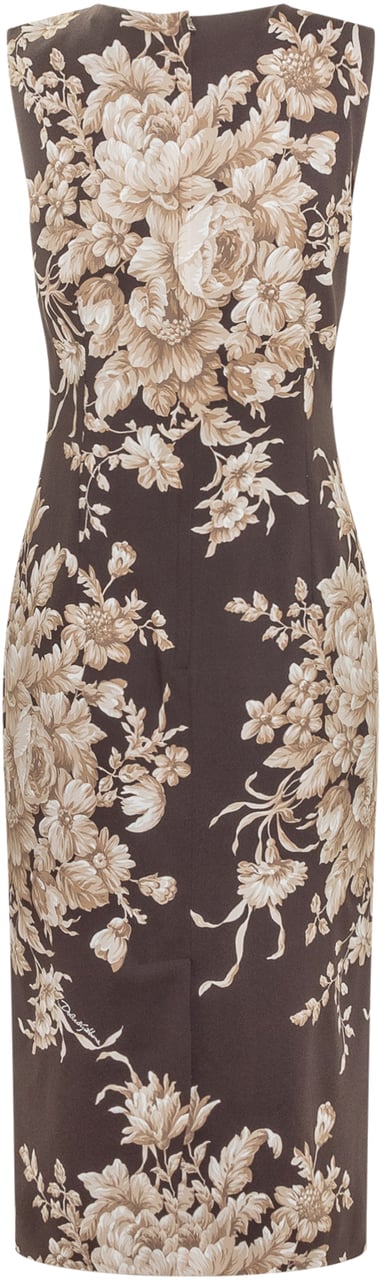 Dolce & Gabbana Abito Dolce & Gabbana a Fiori Senza Maniche Bruin