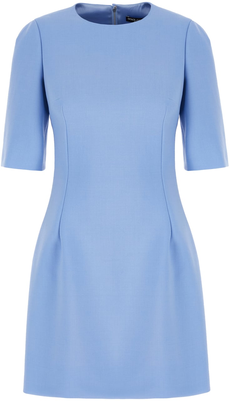 Dolce & Gabbana Dolce&gabbana Light blue wool dress Lichtblauw