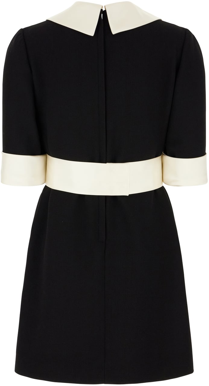 Dolce & Gabbana Dolce&gabbana Black stretch wool blend mini dress Zwart