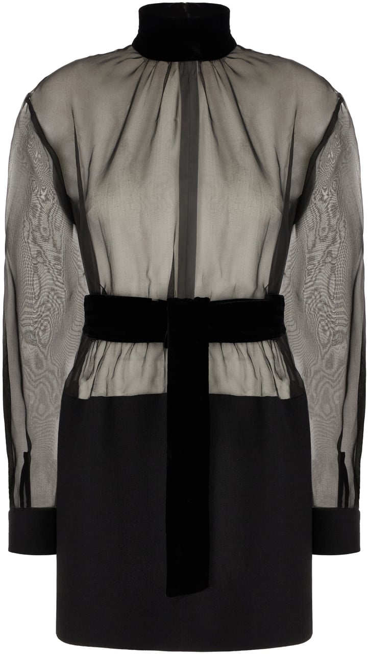 Dolce & Gabbana Dolce&gabbana Black stretch silk blend minidress Zwart