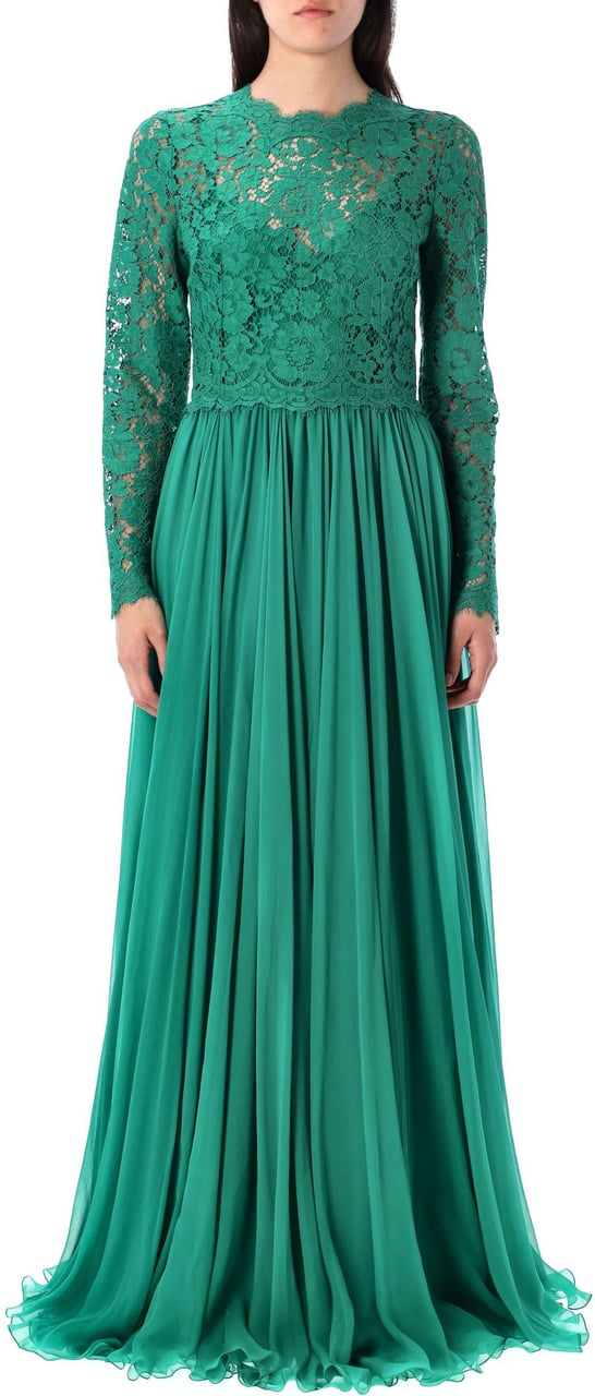 Dolce & Gabbana Long Gown Emerald Emerald Green Groen