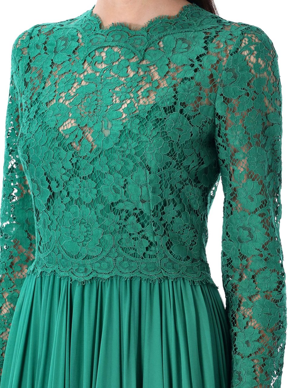Dolce & Gabbana Long Gown Emerald Emerald Green Groen