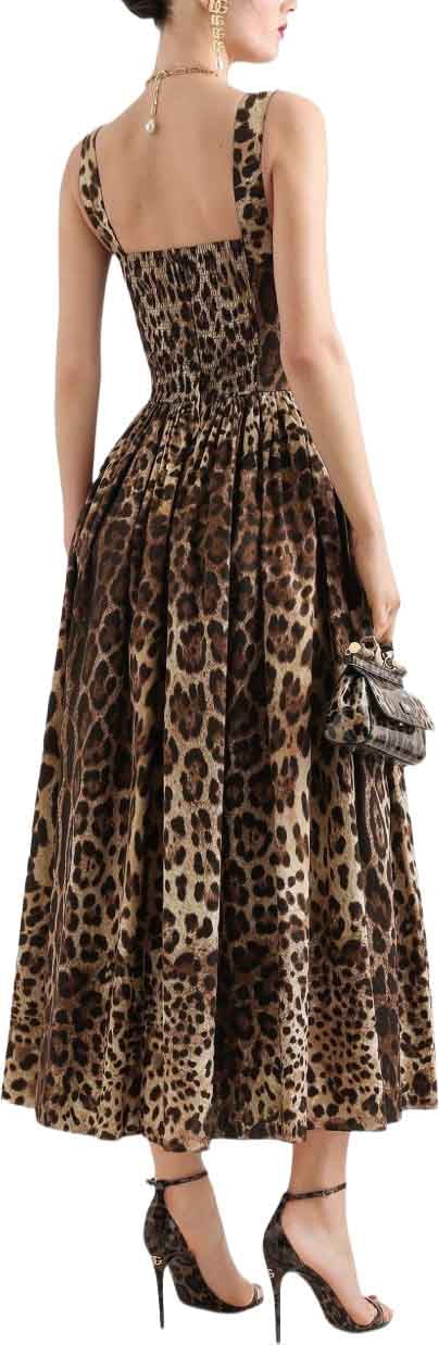 Dolce & Gabbana Dresses Leopard Print Beige