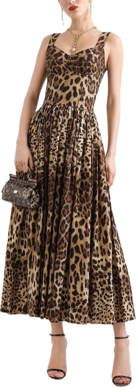 Dolce & Gabbana Dresses Leopard Print Beige