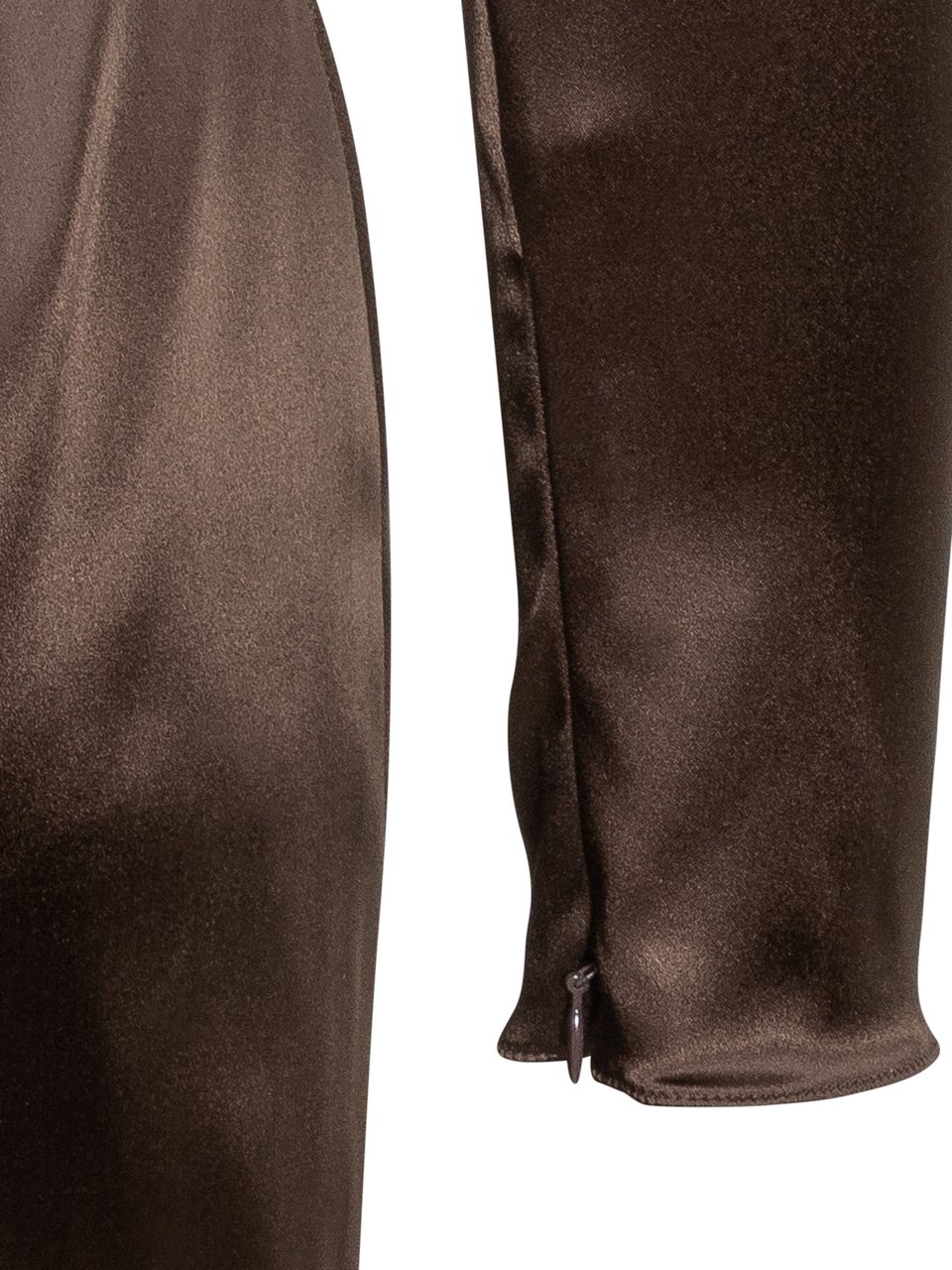 Dolce & Gabbana Abito Dolce & Gabbana in Raso a Maniche Lunghe Bruin