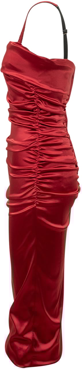 Dolce & Gabbana Abito Lungo Drappeggiato Rood