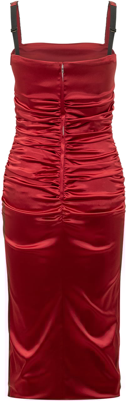 Dolce & Gabbana Abito Lungo Drappeggiato Rood