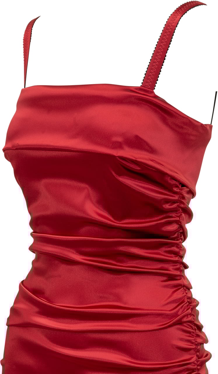 Dolce & Gabbana Abito Lungo Drappeggiato Rood