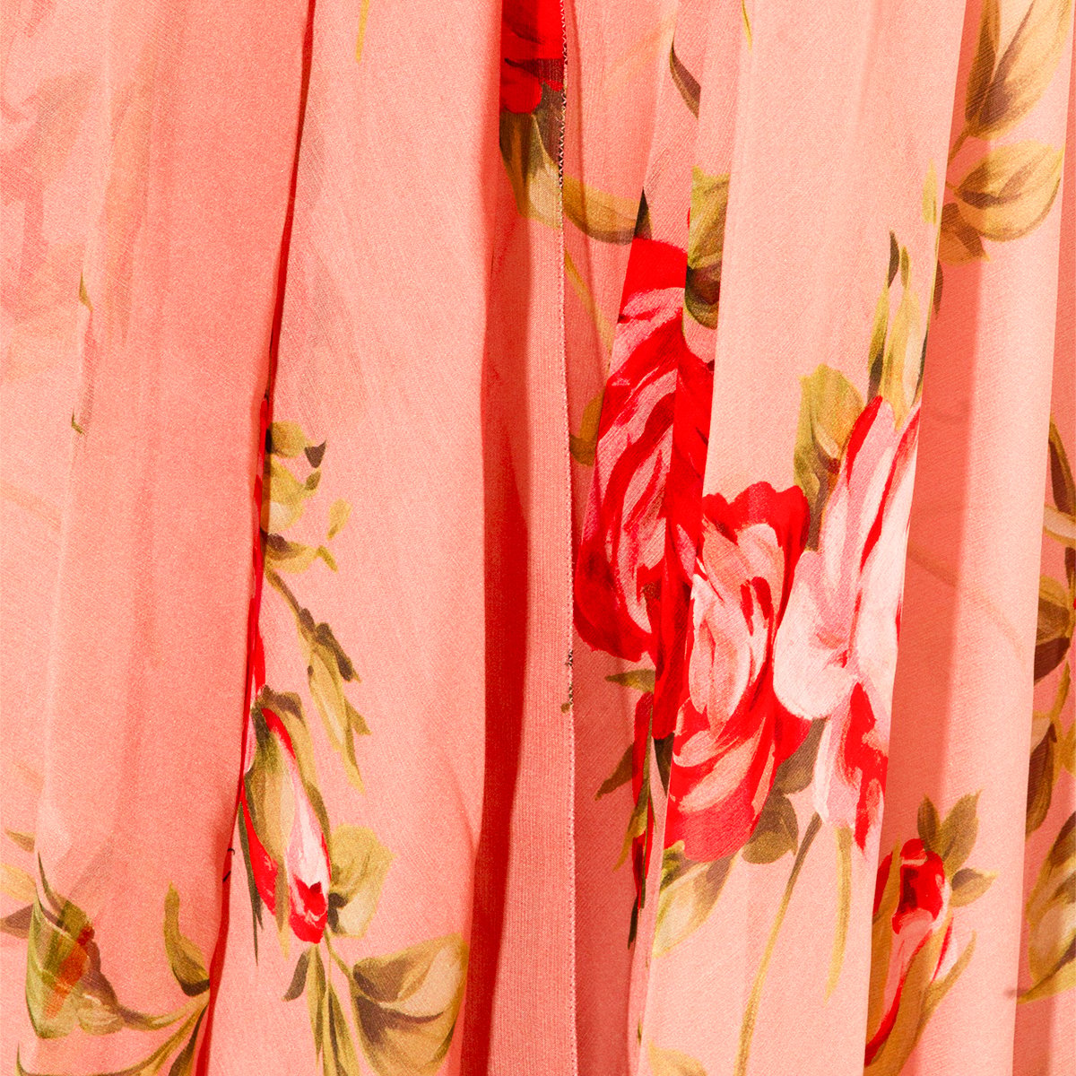 Dolce & Gabbana Pink Silk Floral Maxi Dress Roze