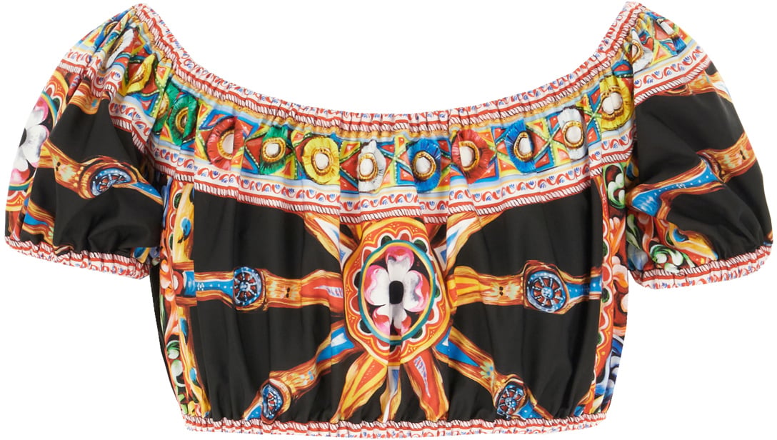 Dolce & Gabbana Dolce&gabbana Printed cotton top Divers