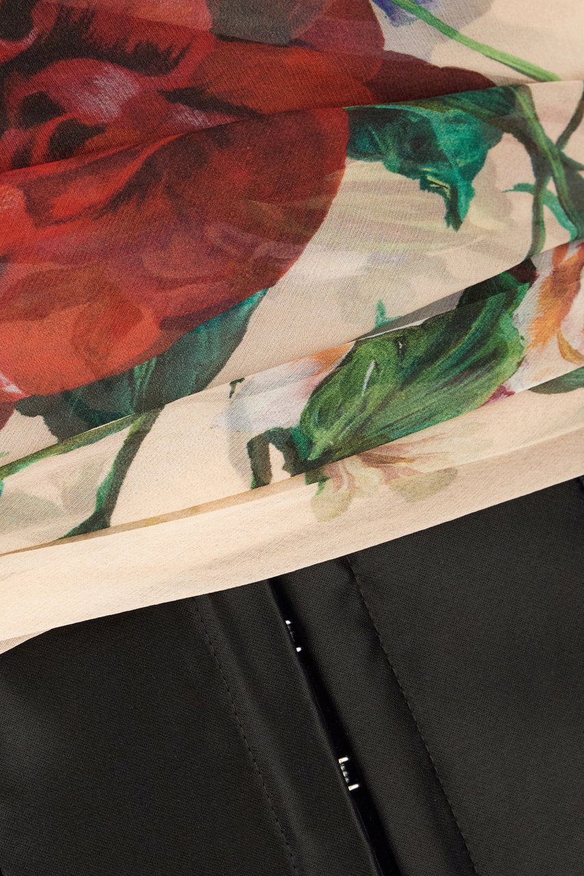 Dolce & Gabbana Dolce&gabbana Printed stretch silk blend top Divers