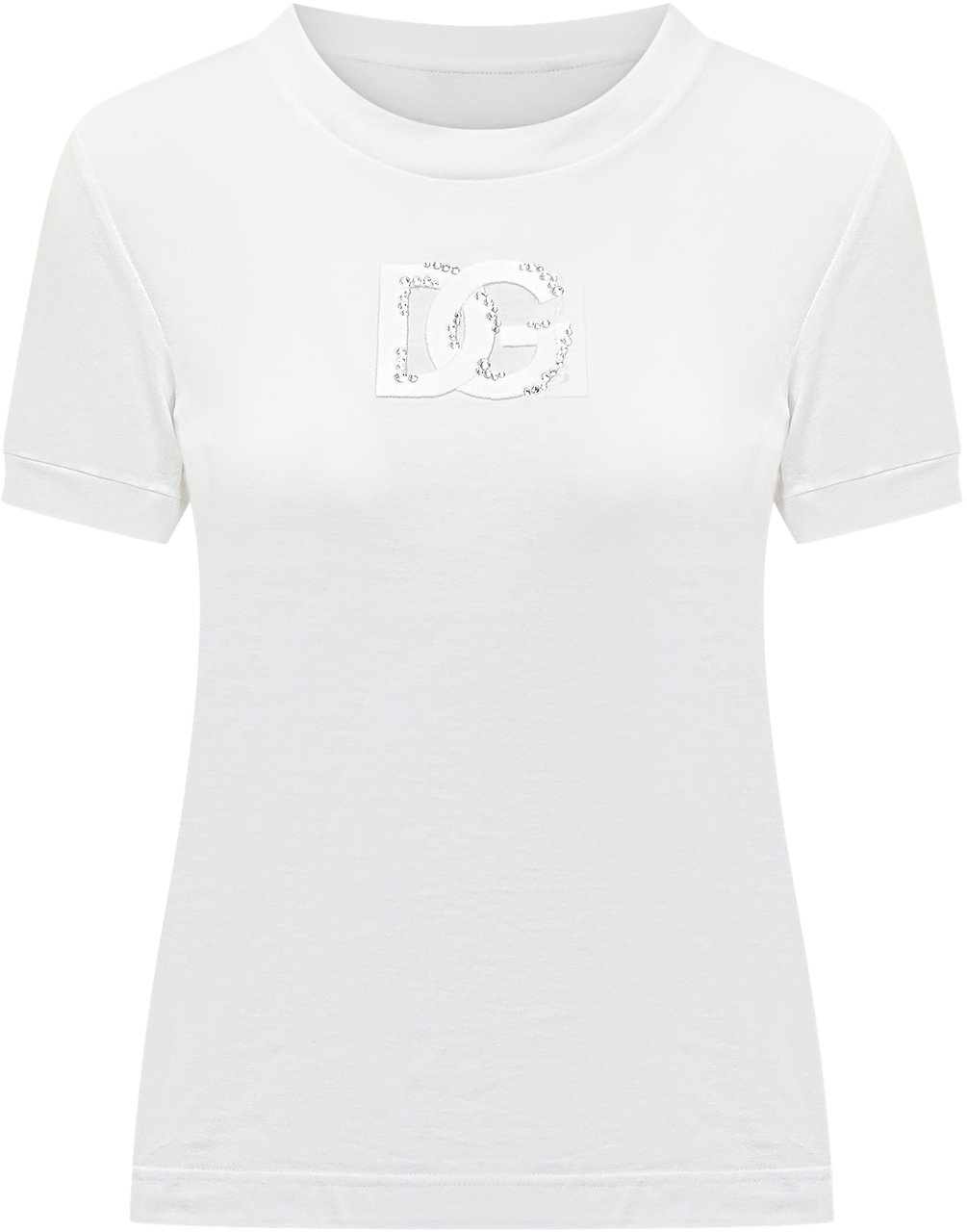 Dolce & Gabbana T-shirt Girocollo con Logo Dg Wit