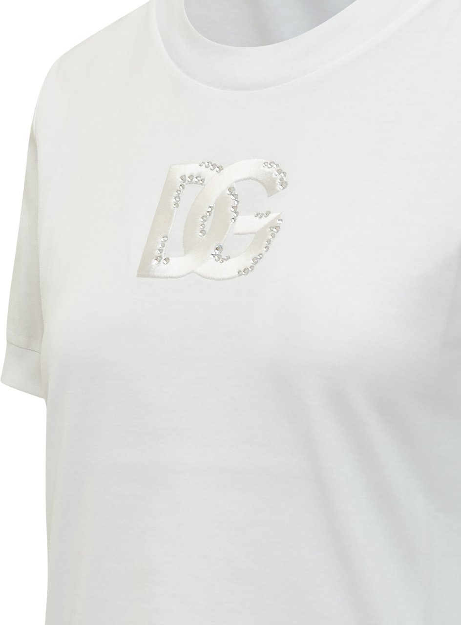 Dolce & Gabbana T-shirt Girocollo con Logo Dg Wit