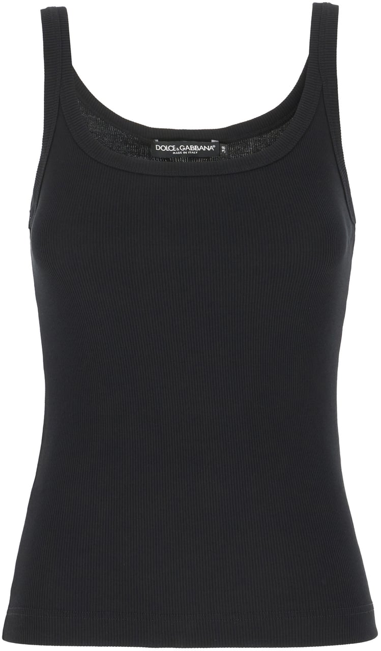 Dolce & Gabbana Dolce&gabbana Black cotton top Zwart