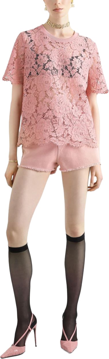 Dolce & Gabbana Top Powder Roze