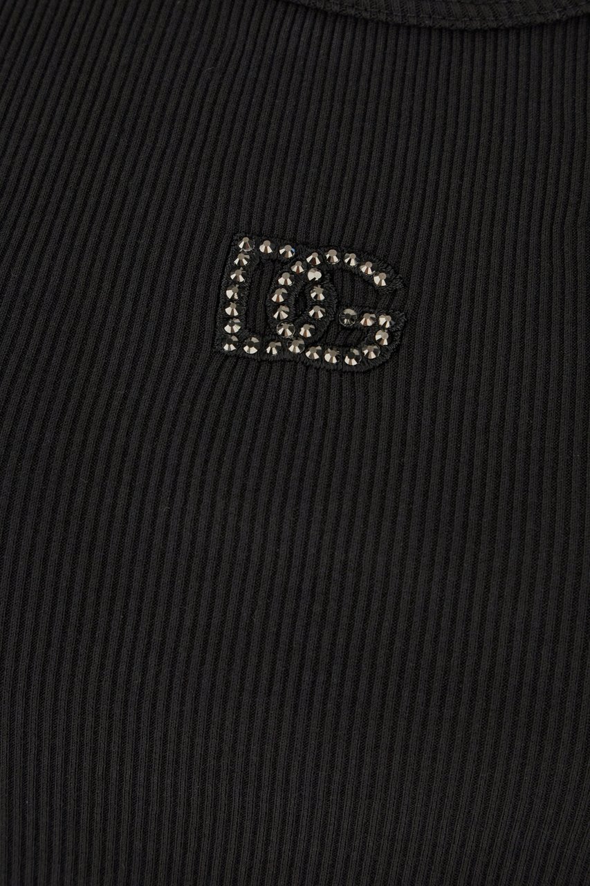 Dolce & Gabbana Dolce&gabbana Black cotton top Zwart