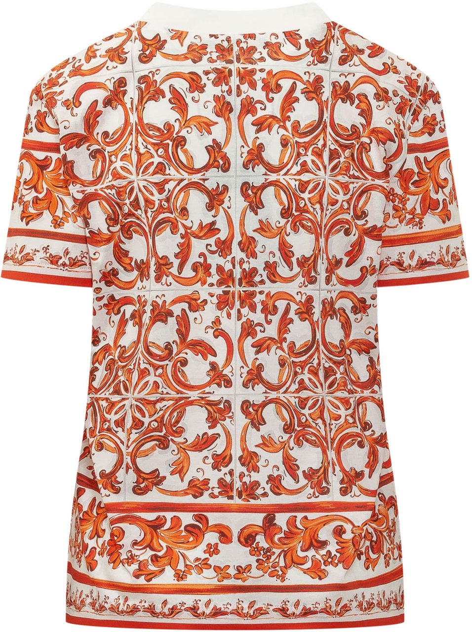 Dolce & Gabbana T-shirt con Stampa Maiolica Wit