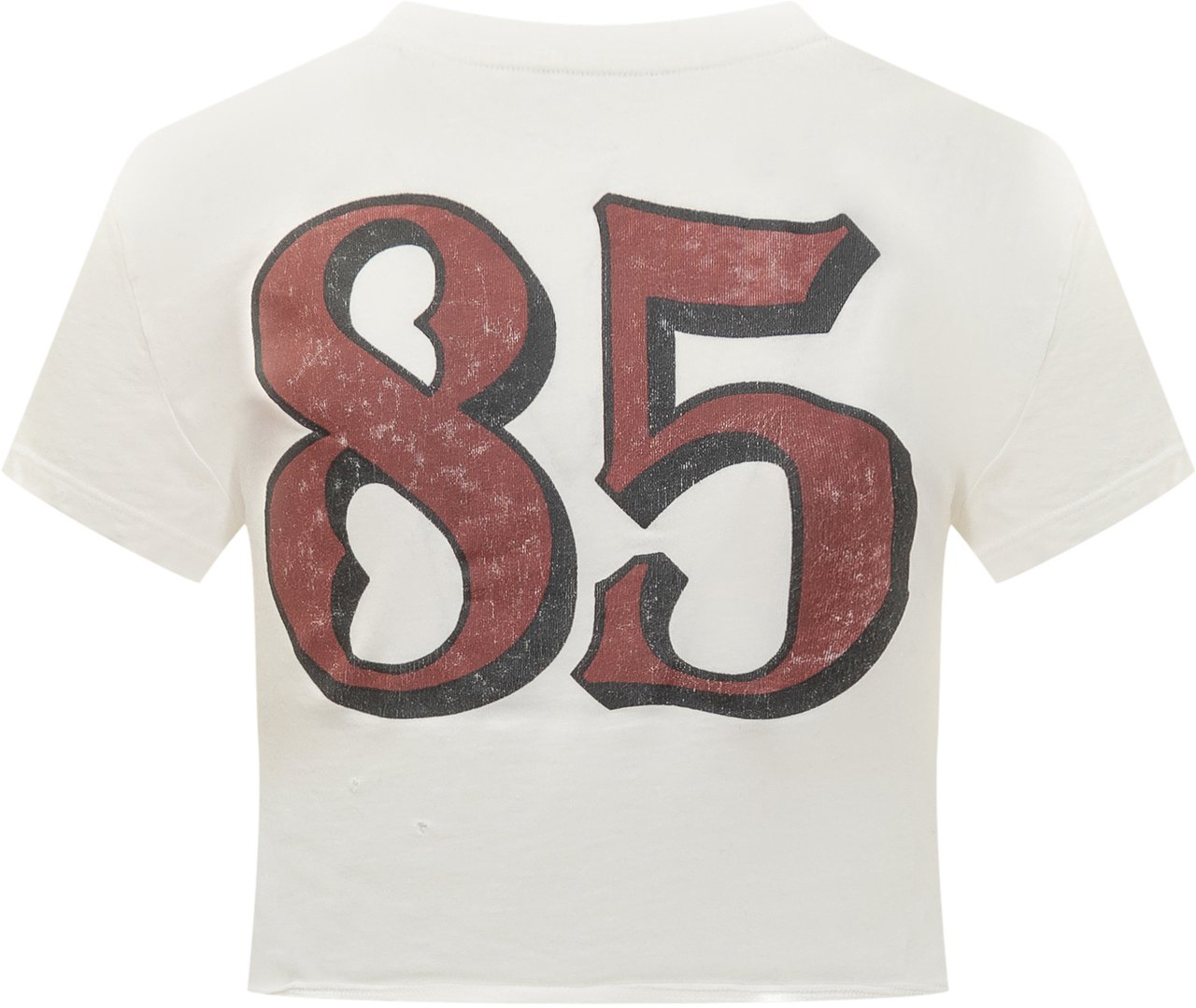 Dolce & Gabbana Dolce & Gabbana T-Shirt Crop Bianca con Stampa Doll Wit