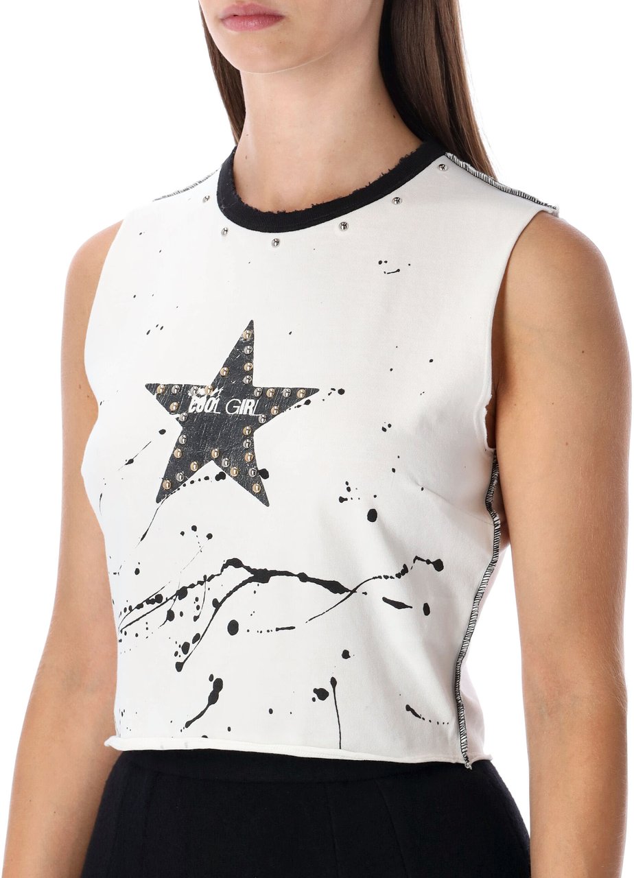 Dolce & Gabbana Tshirt Crop Bianco Wit