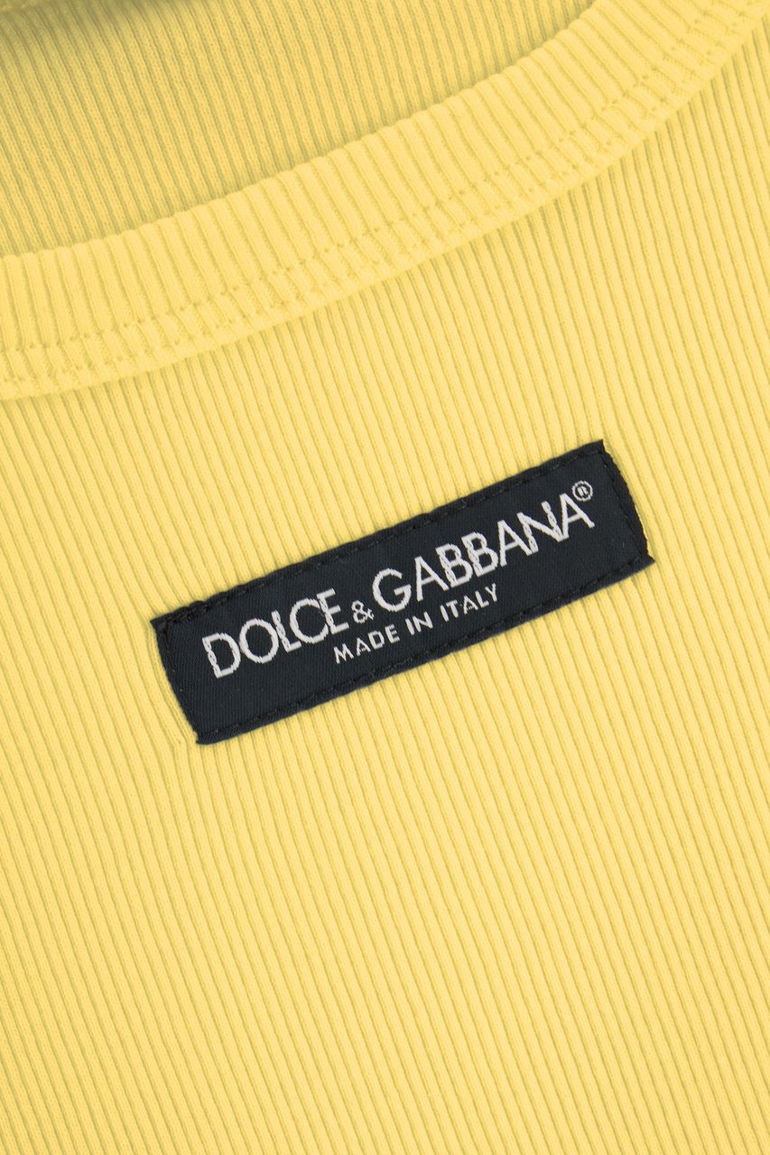 Dolce & Gabbana Dolce&gabbana Yellow cotton top Geel
