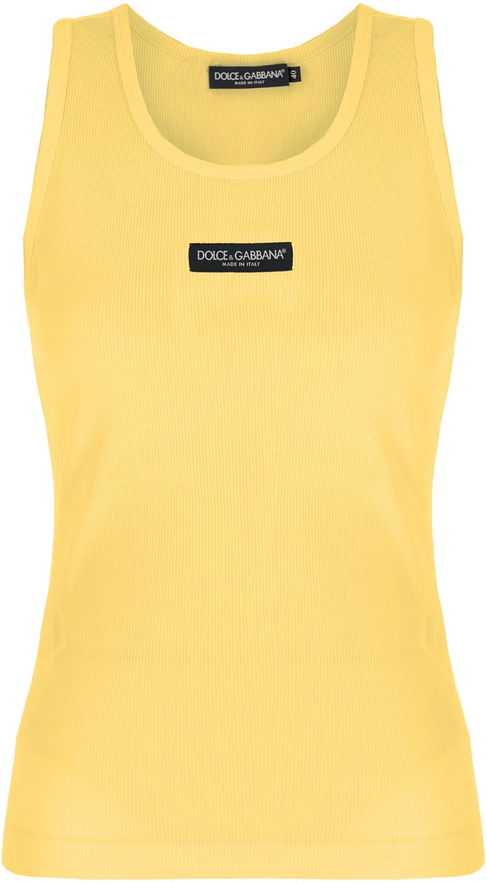 Dolce & Gabbana Dolce&gabbana Yellow cotton top Geel