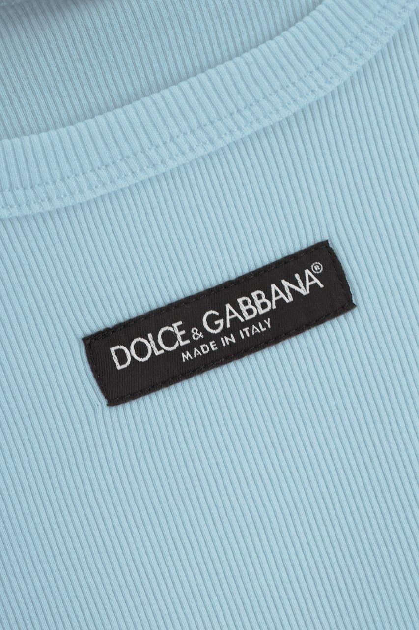 Dolce & Gabbana Dolce&gabbana Light blue cotton top Lichtblauw