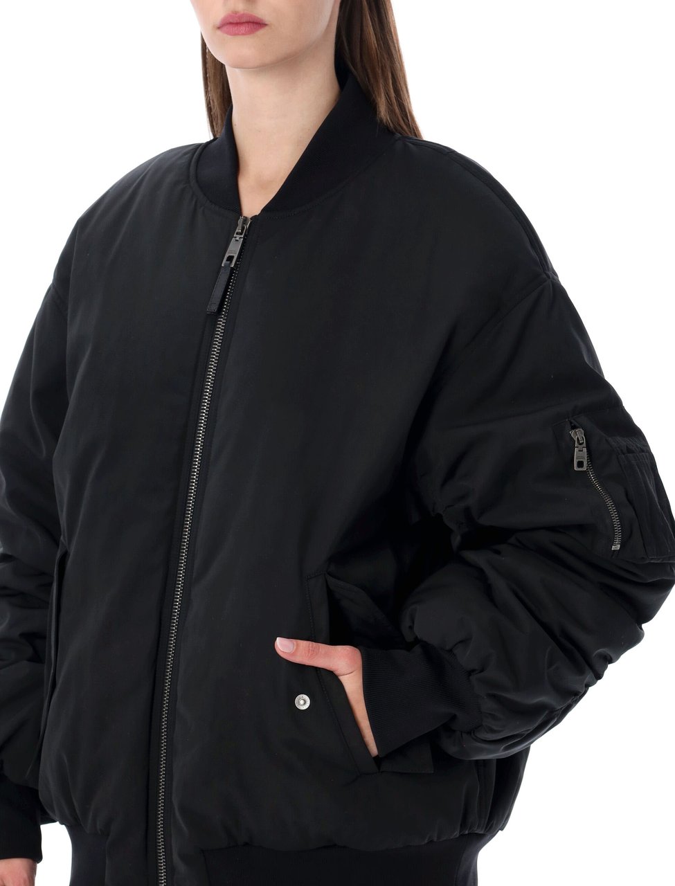 Dolce & Gabbana Bomber Oversized Nero Zwart