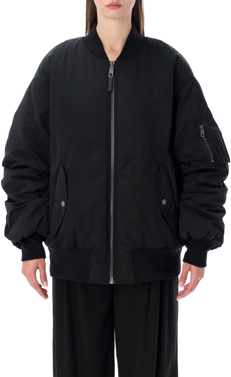 Dolce & Gabbana Bomber Oversized Nero Zwart