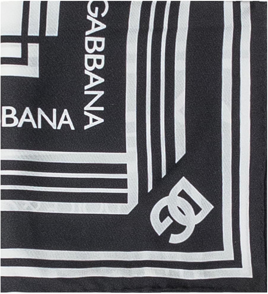 Dolce & Gabbana Foulard Con Motivo Monogram Zwart