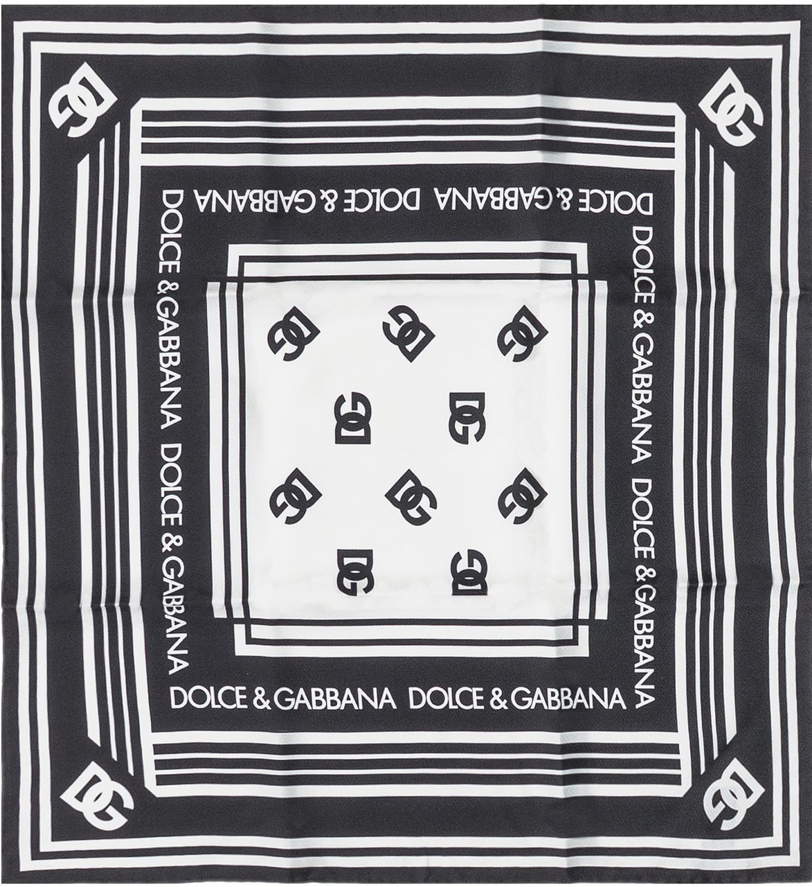 Dolce & Gabbana Foulard Con Motivo Monogram Zwart