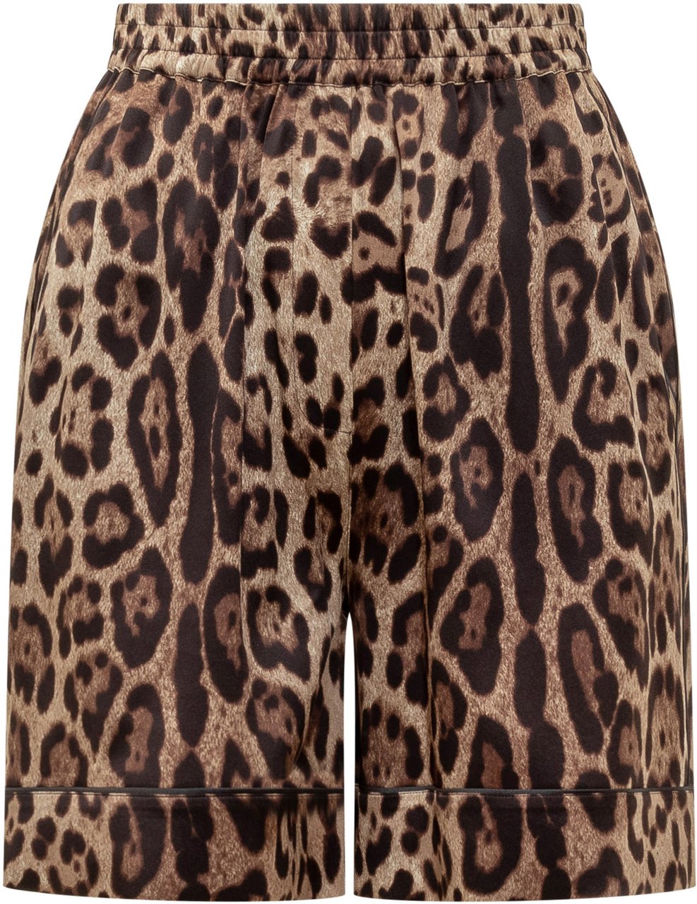 Dolce & Gabbana Shorts con Motivo Animalier Beige