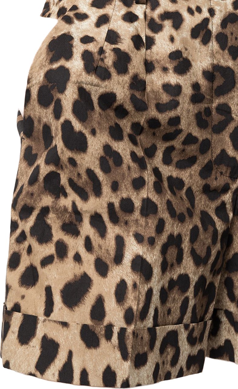 Dolce & Gabbana Shorts Leopard Print Beige