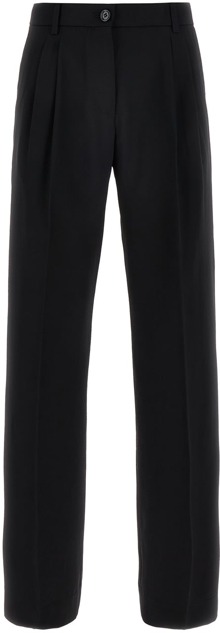 Dolce & Gabbana Dolce&gabbana Black stretch wool pant Zwart