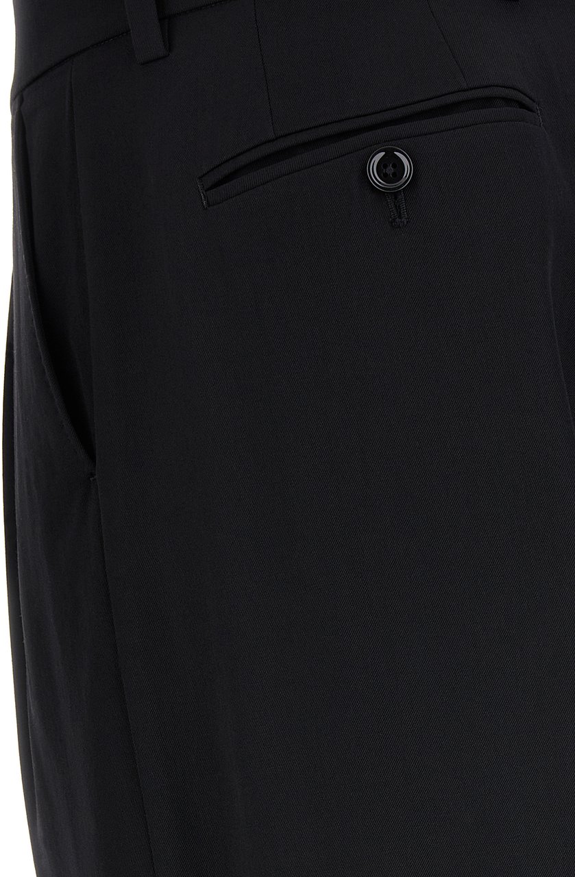 Dolce & Gabbana Dolce&gabbana Black stretch wool pant Zwart